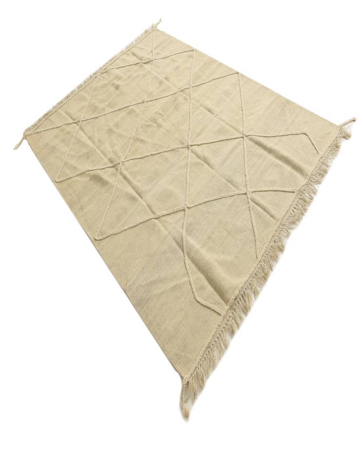 Detail image of  5' 10 x 7' 10  Hand Knotted Moroccan Wool Rug