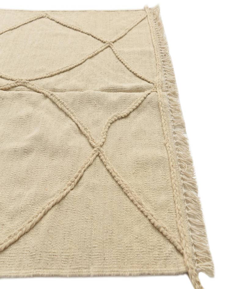 Detail image of  3' 7 x 5'  Hand Knotted Moroccan Wool Rug