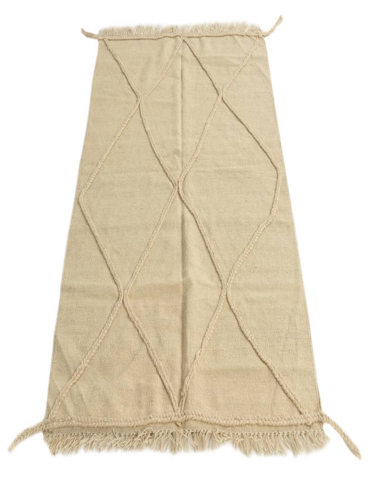 Detail image of  3' 4 x 5'  Hand Knotted Moroccan Wool Rug