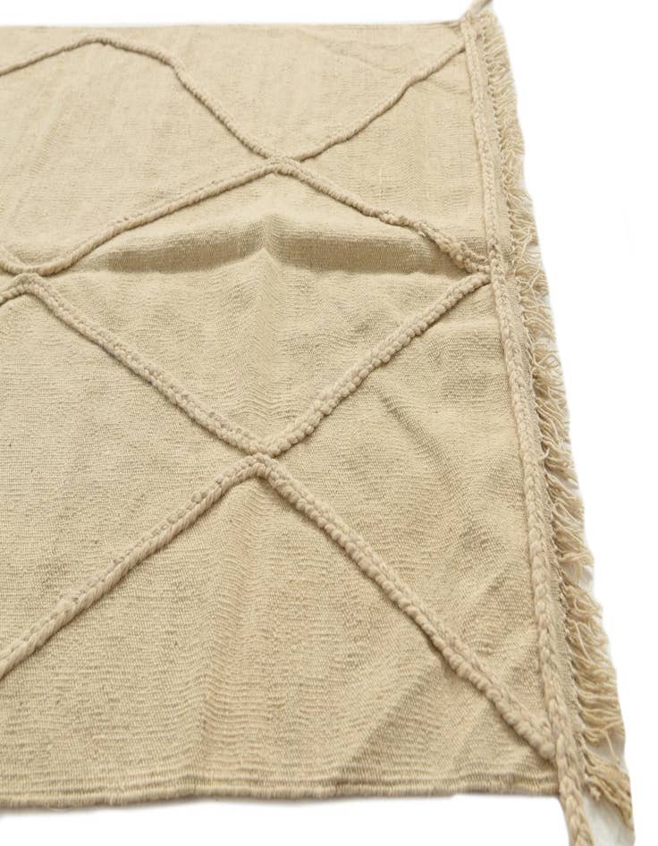 Detail image of  3' 4 x 5'  Hand Knotted Moroccan Wool Rug