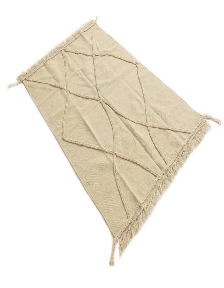 Detail image of  3' 4 x 5' 2  Hand Knotted Moroccan Wool Rug