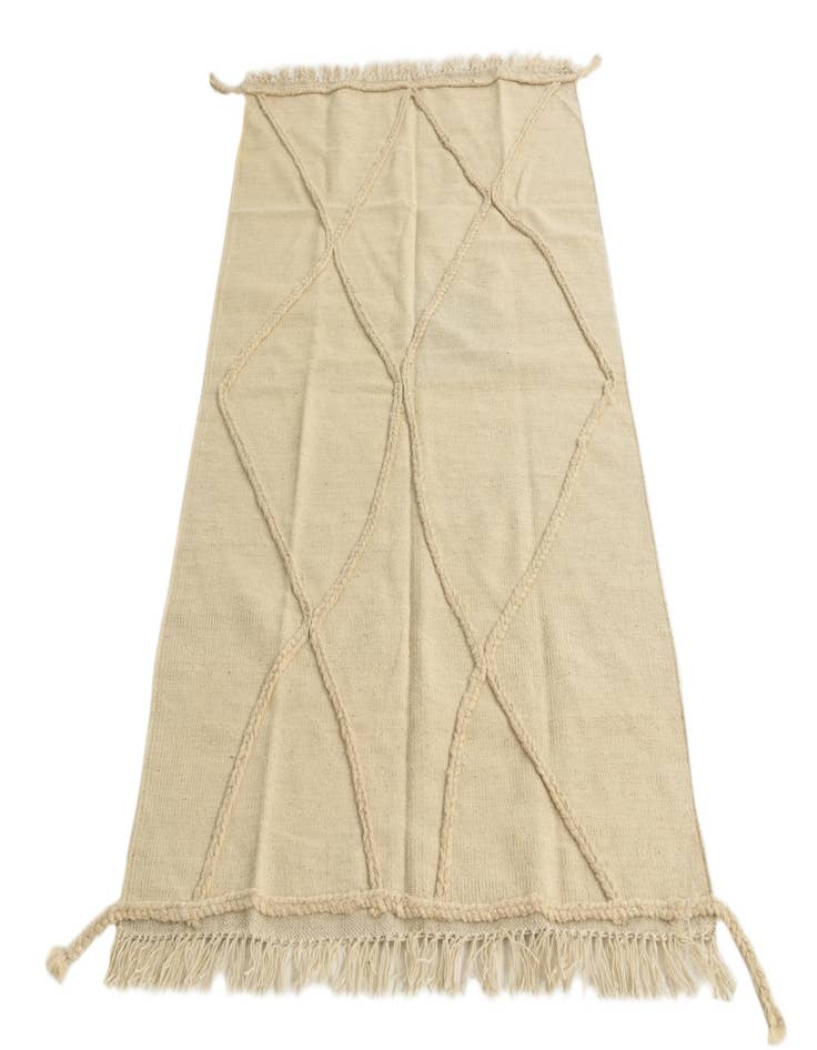 Detail image of  3' 4 x 5' 2  Hand Knotted Moroccan Wool Rug