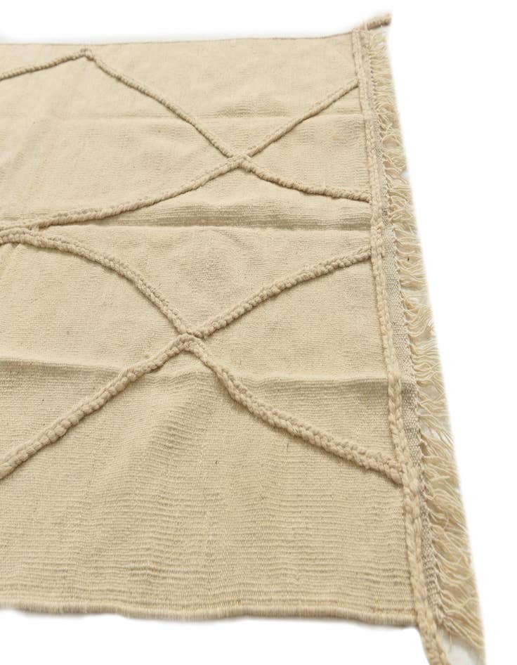 Detail image of  3' 4 x 5' 2  Hand Knotted Moroccan Wool Rug