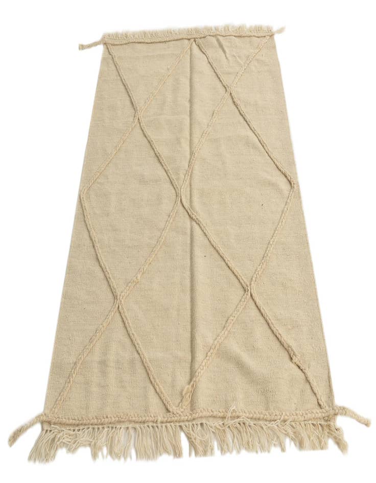 Detail image of  3' 6 x 5'  Hand Knotted Moroccan Wool Rug