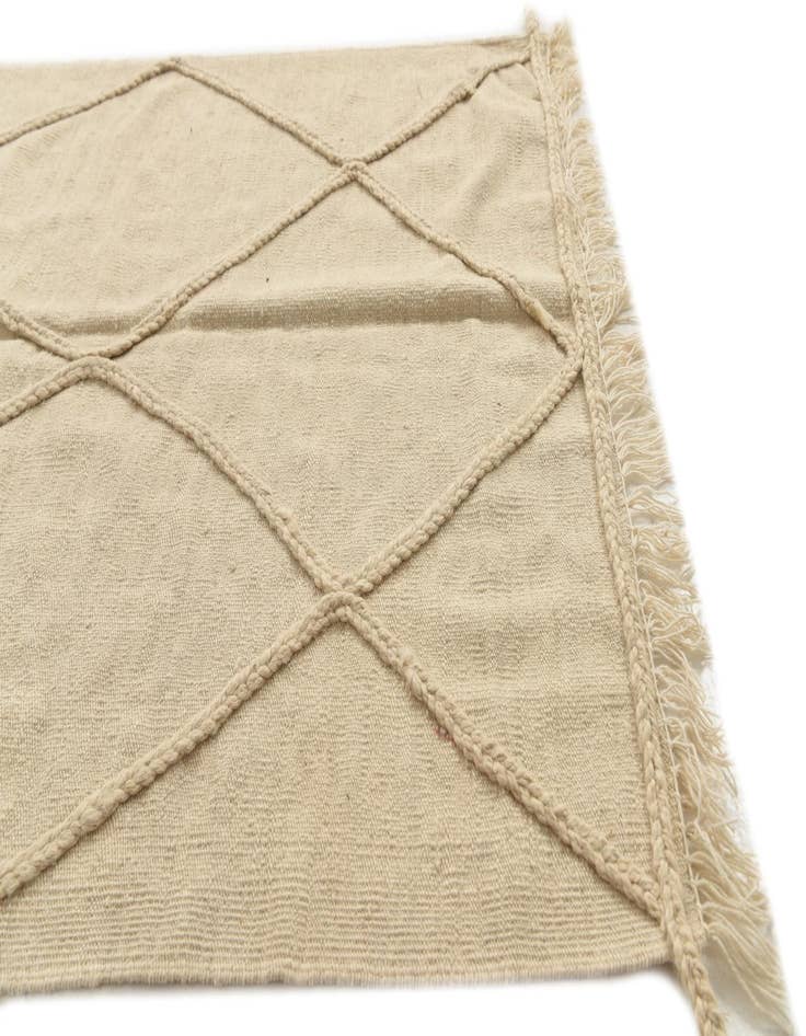 Detail image of  3' 6 x 5'  Hand Knotted Moroccan Wool Rug