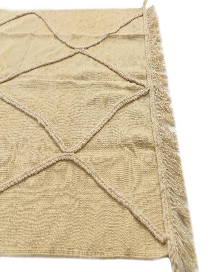 Detail image of  3' 5 x 4' 9  Hand Knotted Moroccan Wool Rug