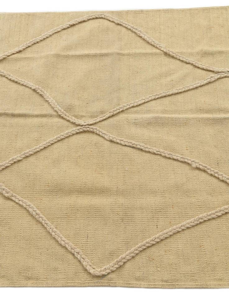 Detail image of  3' 5 x 4' 9  Hand Knotted Moroccan Wool Rug