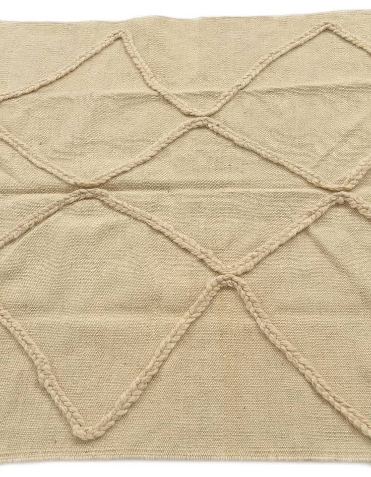 Detail image of  3' 4 x 5'  Hand Knotted Moroccan Wool Rug