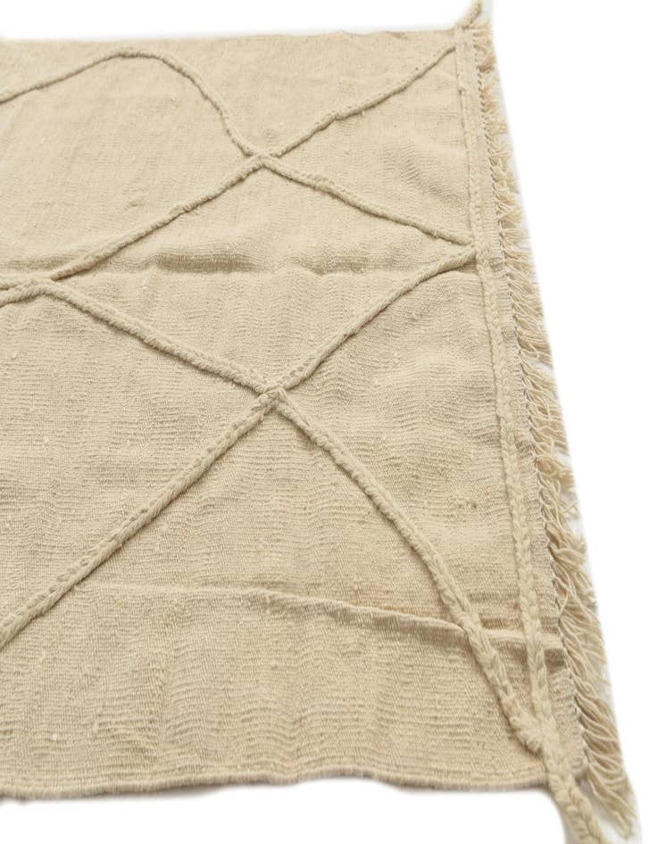 Detail image of  3' 5 x 5'  Hand Knotted Moroccan Wool Rug