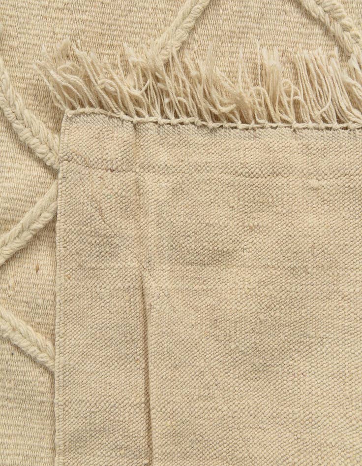 Detail image of  3' 5 x 5'  Hand Knotted Moroccan Wool Rug