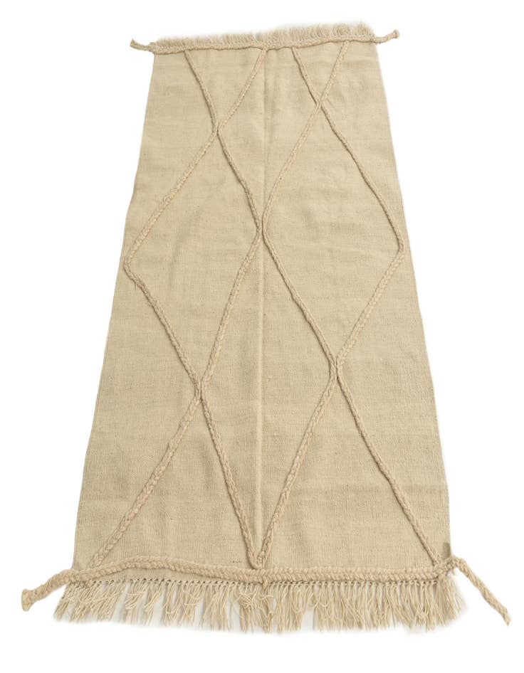 Detail image of  3' 4 x 5'  Hand Knotted Moroccan Wool Rug