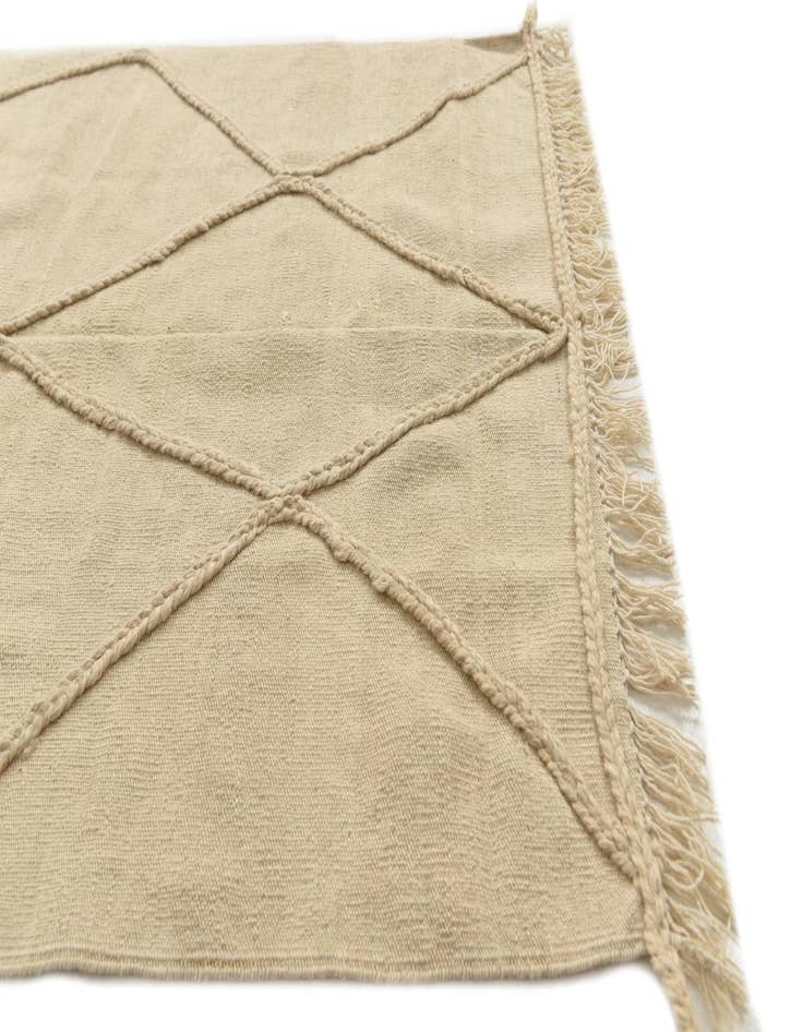 Detail image of  3' 4 x 5'  Hand Knotted Moroccan Wool Rug