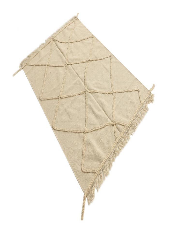 Detail image of  3' 6 x 5' 1  Hand Knotted Moroccan Wool Rug