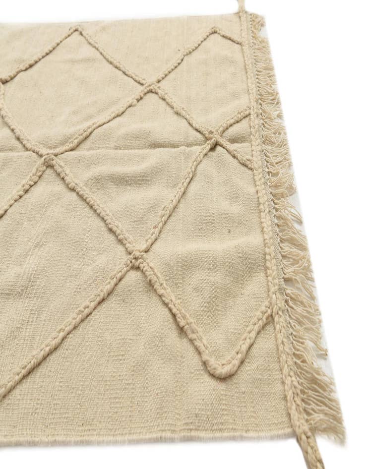 Detail image of  3' 6 x 5' 1  Hand Knotted Moroccan Wool Rug