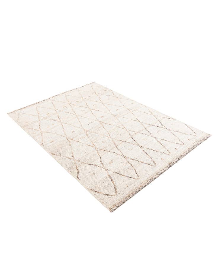 Detail image of  4' 2 x 5' 10  Hand Knotted Moroccan Wool Rug