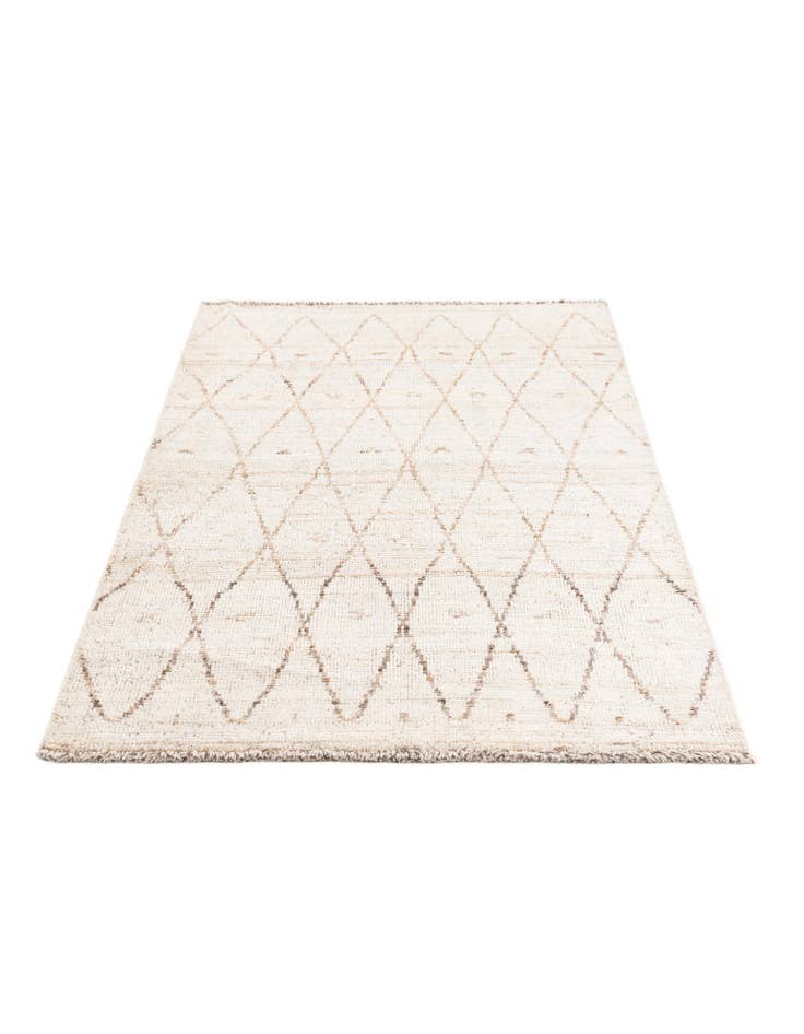 Detail image of  4' 2 x 5' 10  Hand Knotted Moroccan Wool Rug