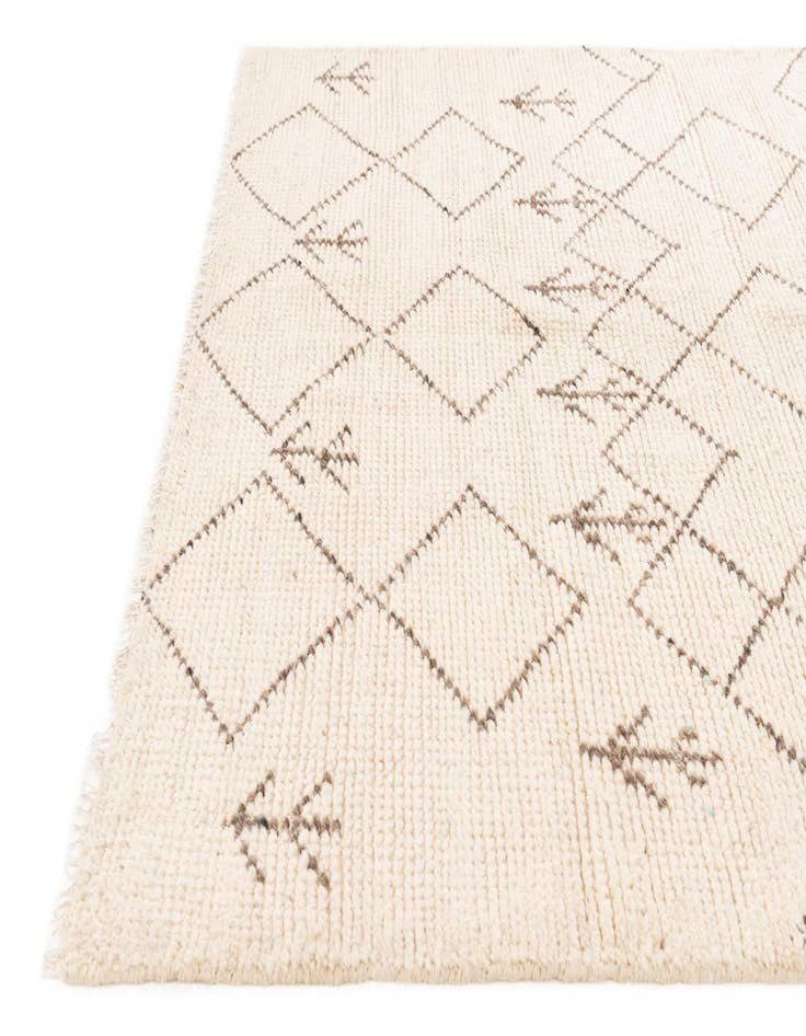 Detail image of  4' 2 x 6' 2  Hand Knotted Moroccan Wool Rug