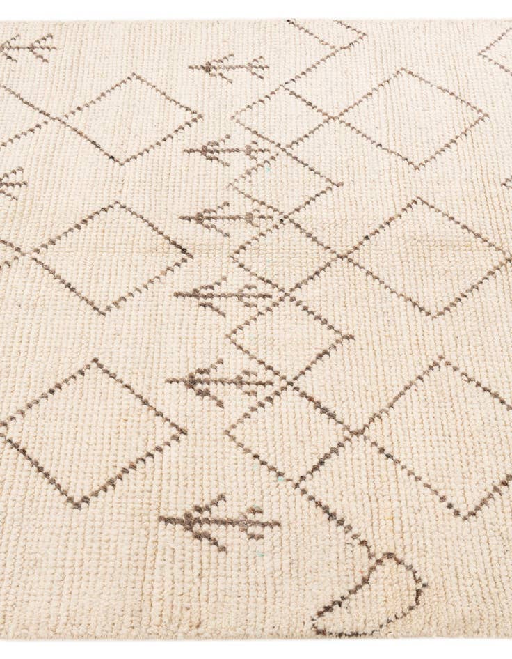 Detail image of  4' 2 x 6' 2  Hand Knotted Moroccan Wool Rug