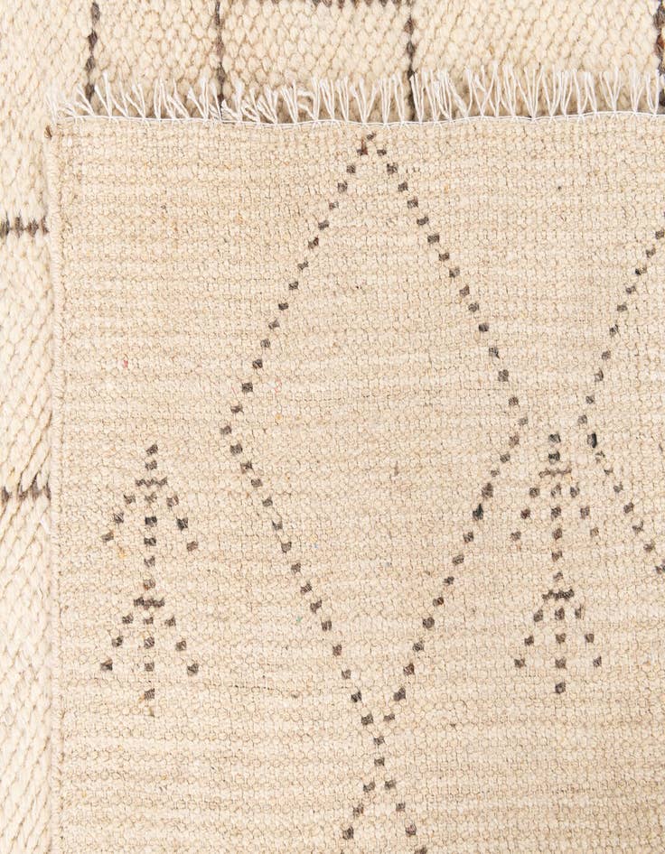 Detail image of  4' 2 x 6' 2  Hand Knotted Moroccan Wool Rug