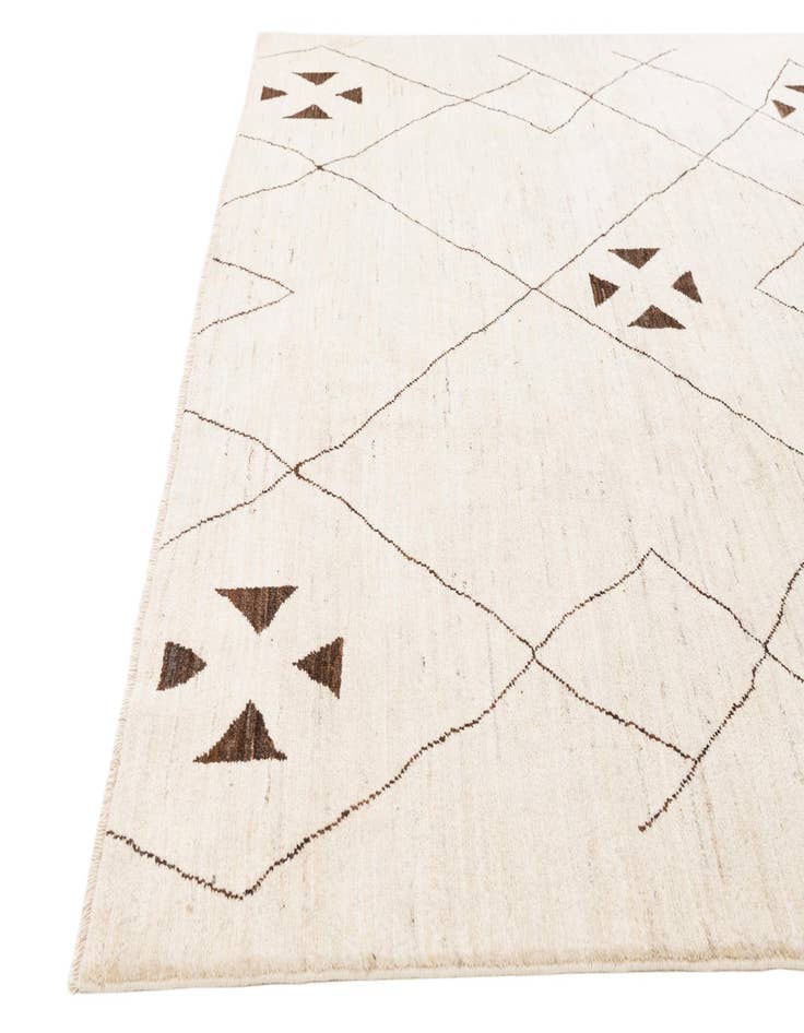 Detail image of  8' x 11' 5  Hand Knotted Moroccan Wool Rug