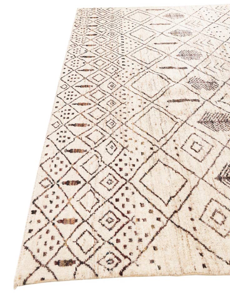 Detail image of  8' 6 x 9' 5  Hand Knotted Moroccan Wool Rug