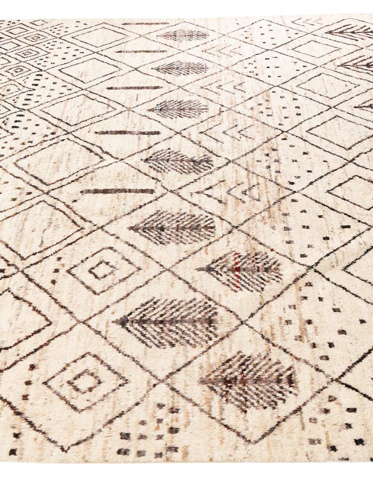 Detail image of  8' 6 x 9' 5  Hand Knotted Moroccan Wool Rug