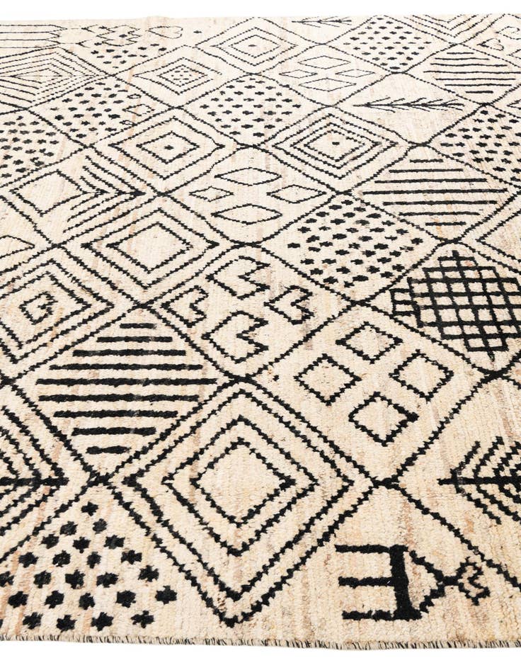 Detail image of  8' 7 x 10'  Hand Knotted Moroccan Wool Rug