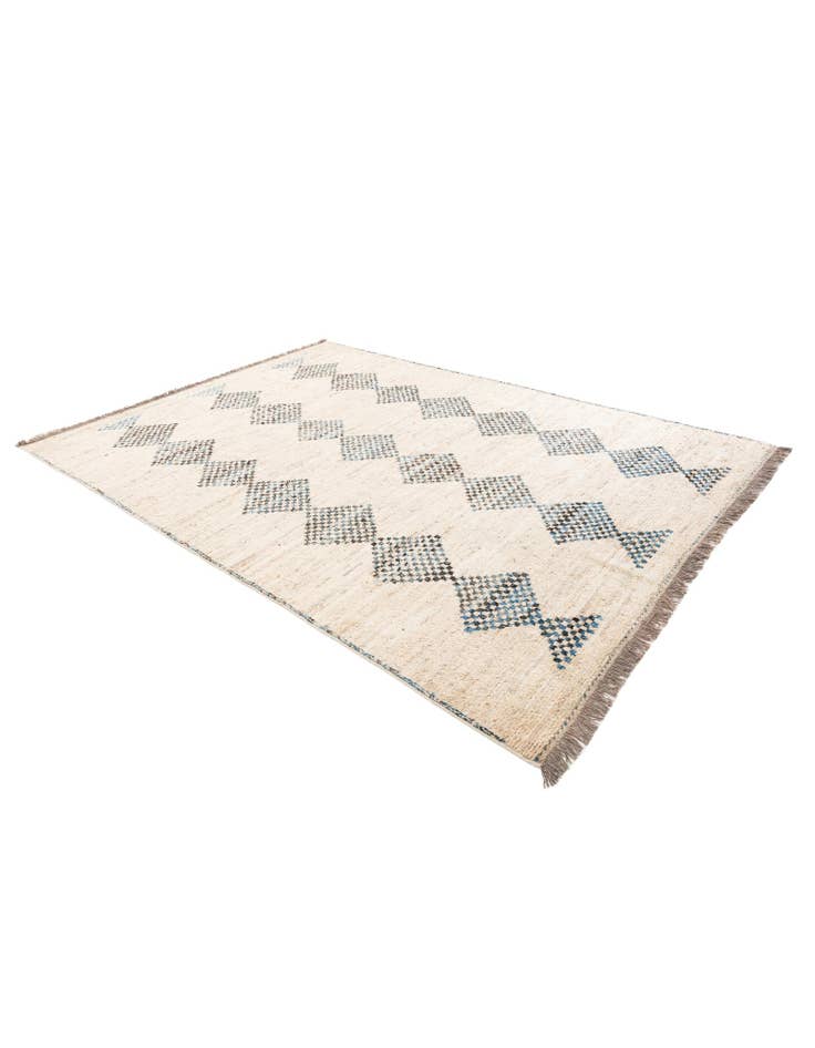 Detail image of  7' x 9' 7  Hand Knotted Moroccan Wool Rug