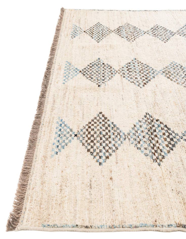 Detail image of  7' x 9' 7  Hand Knotted Moroccan Wool Rug