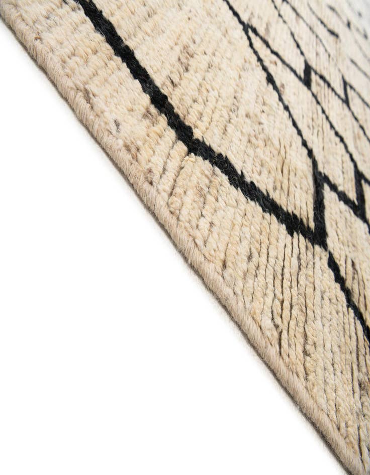 Detail image of  12' 7 x 15' 7  Hand Knotted Moroccan Wool Rug