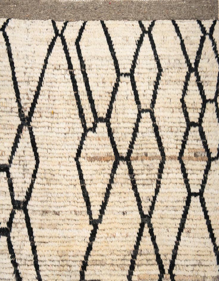 Detail image of  12' 7 x 15' 7  Hand Knotted Moroccan Wool Rug