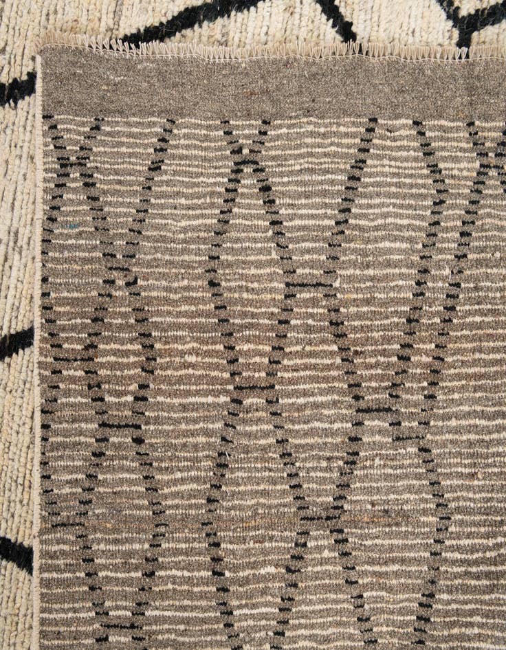 Detail image of  12' 7 x 15' 7  Hand Knotted Moroccan Wool Rug