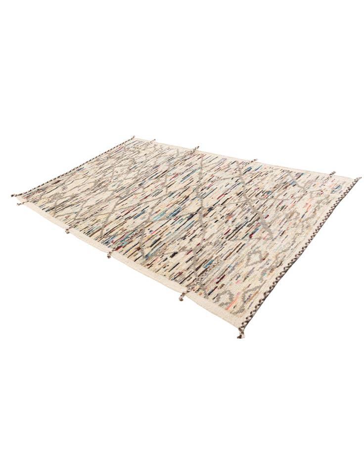 Detail image of  5' 2 x 8' 3  Hand Knotted Moroccan Wool Rug