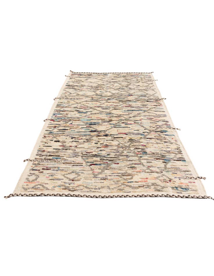 Detail image of  5' 2 x 8' 3  Hand Knotted Moroccan Wool Rug