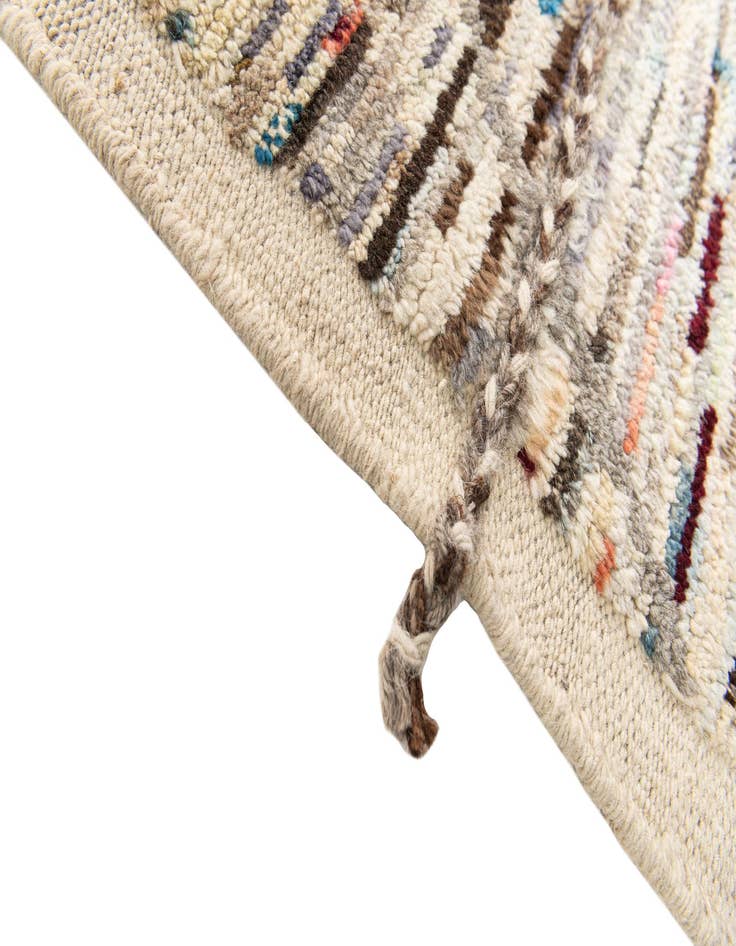 Detail image of  5' 2 x 8' 3  Hand Knotted Moroccan Wool Rug