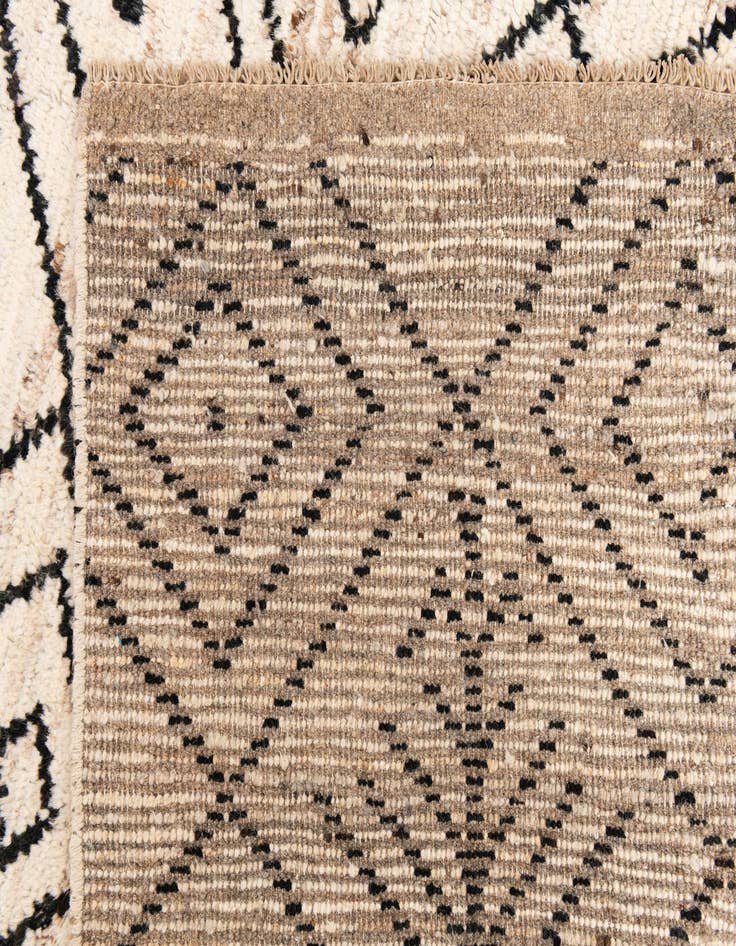Detail image of  10' 5 x 13' 7  Hand Knotted Moroccan Wool Rug