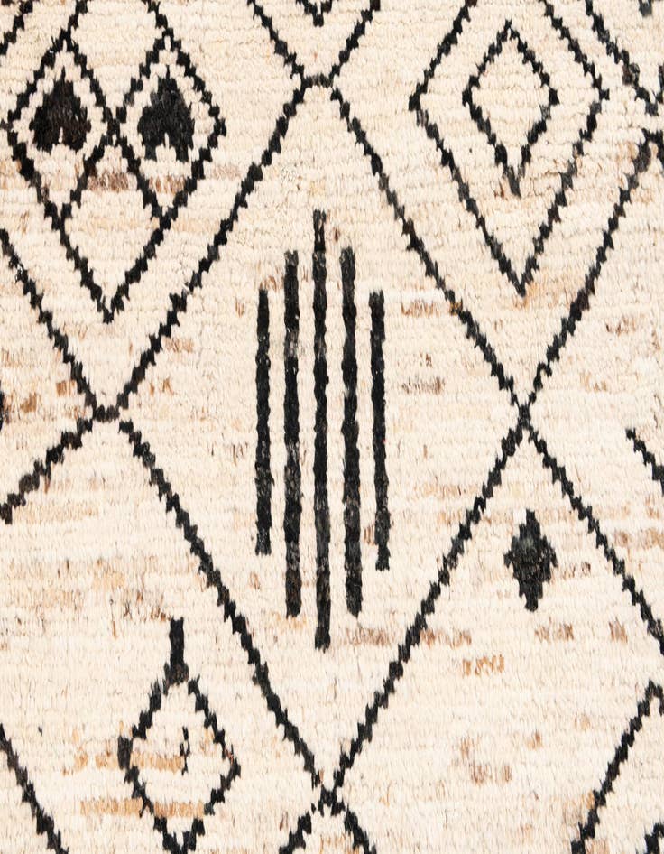 Detail image of  10' 5 x 13' 7  Hand Knotted Moroccan Wool Rug