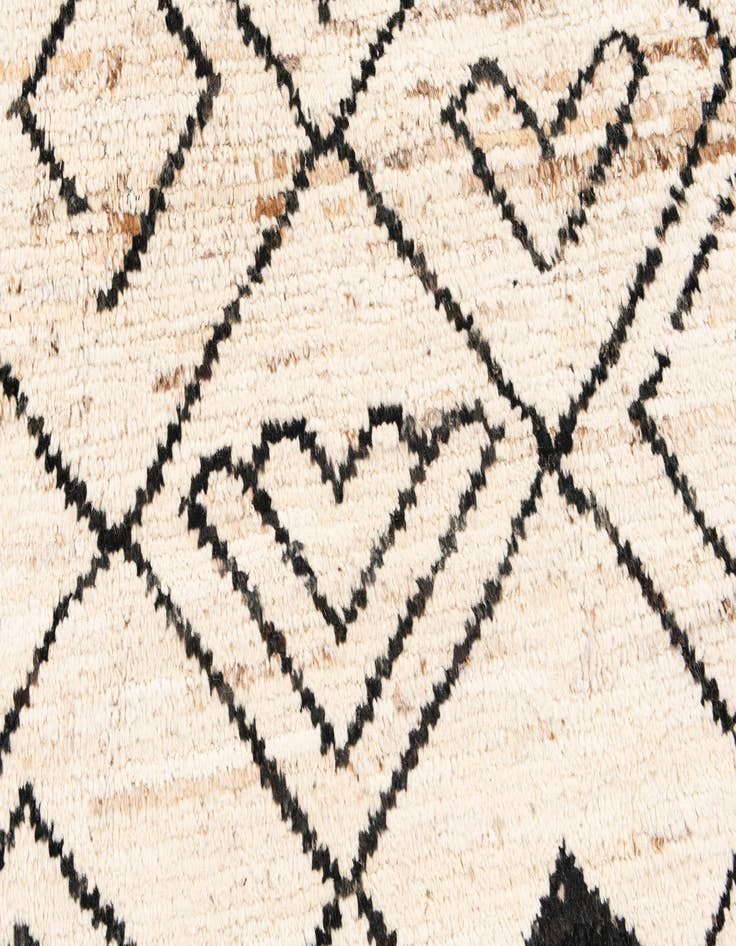 Detail image of  10' 5 x 13' 7  Hand Knotted Moroccan Wool Rug