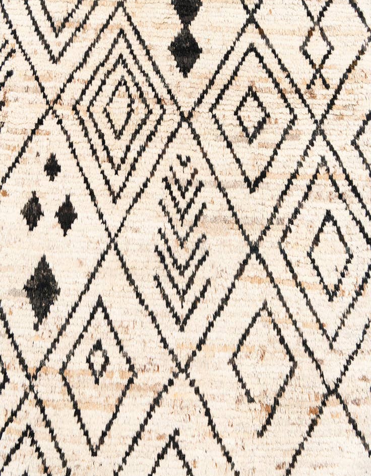 Detail image of  10' 5 x 13' 7  Hand Knotted Moroccan Wool Rug