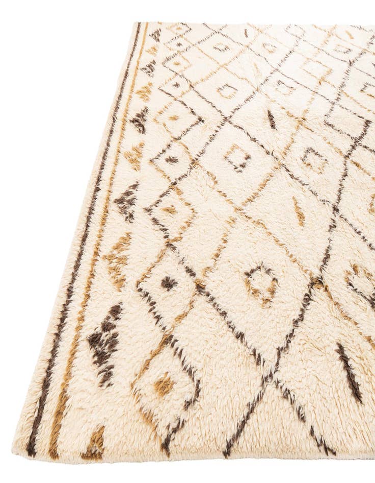 Detail image of  7' 10 x 10' 2  Hand Knotted Moroccan Wool Rug