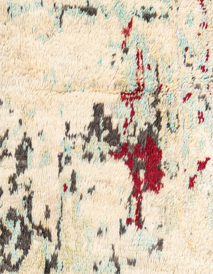 Detail image of  8' 8 x 12'  Hand Knotted Moroccan Wool Rug