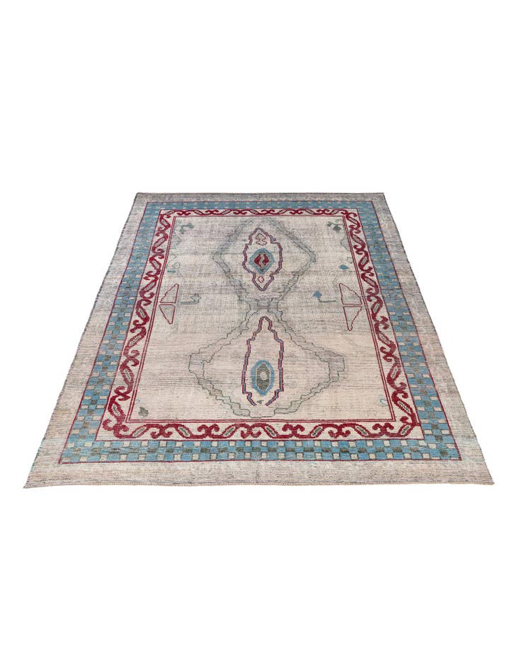 Detail image of  9' 4 x 12'  Hand Knotted Moroccan Wool Rug