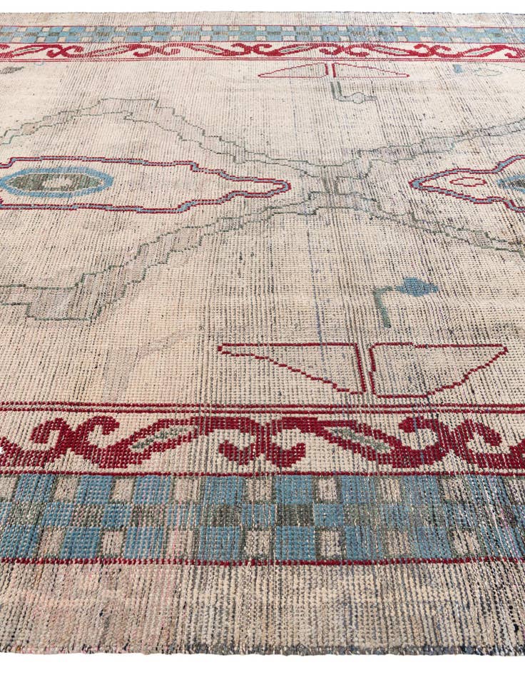 Detail image of  9' 4 x 12'  Hand Knotted Moroccan Wool Rug