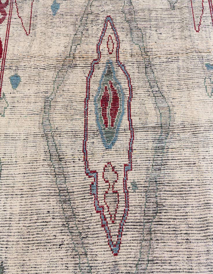 Detail image of  9' 4 x 12'  Hand Knotted Moroccan Wool Rug