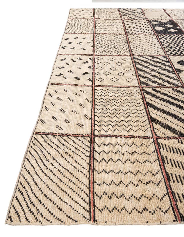 Detail image of  11' 3 x 15' 8  Hand Knotted Moroccan Wool Rug