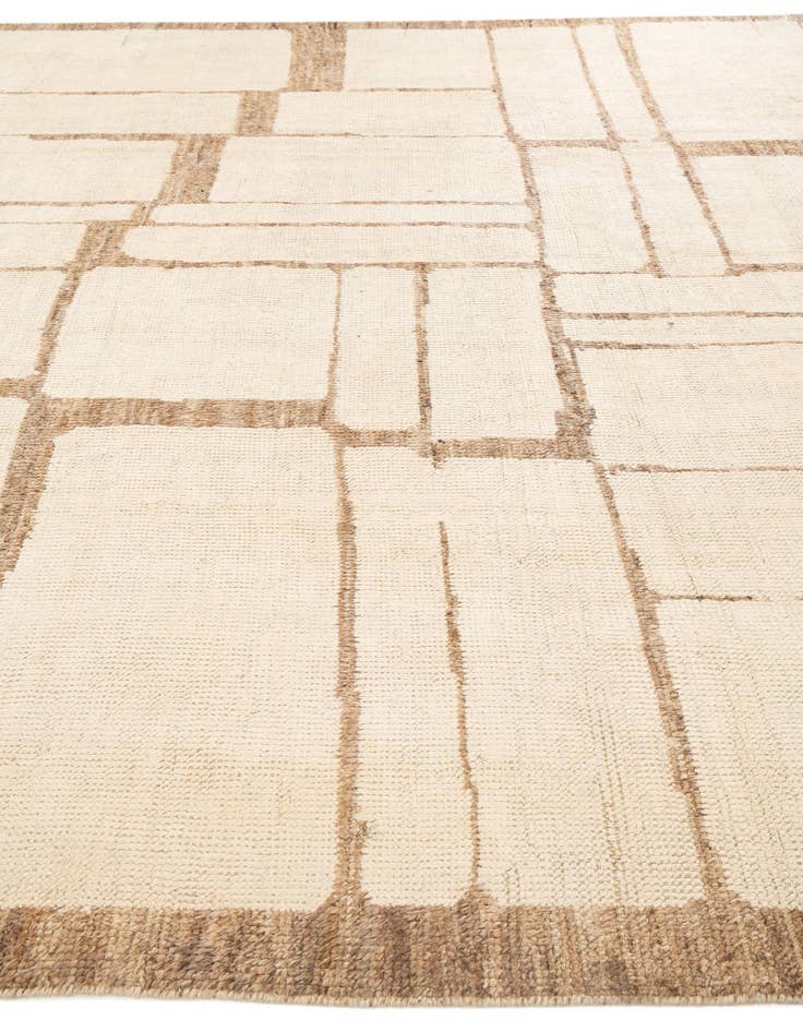 Detail image of  10' 6 x 14' 2  Hand Knotted Moroccan Wool Rug