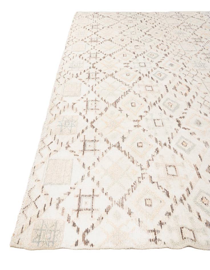 Detail image of  7' 10 x 10' 2  Hand Knotted Moroccan Wool Rug