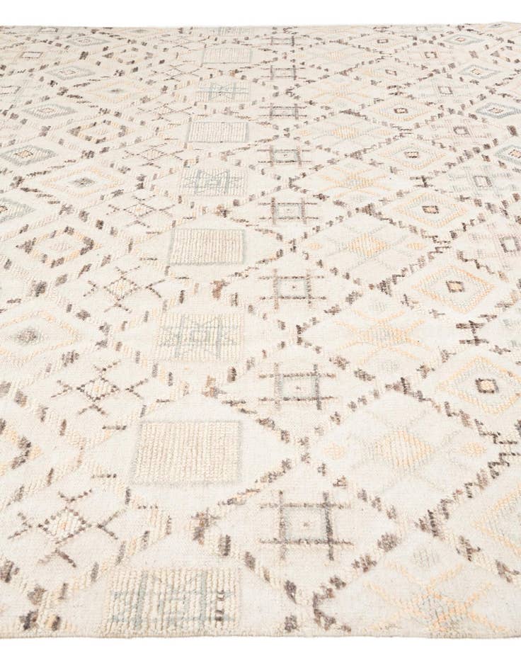 Detail image of  7' 10 x 10' 2  Hand Knotted Moroccan Wool Rug