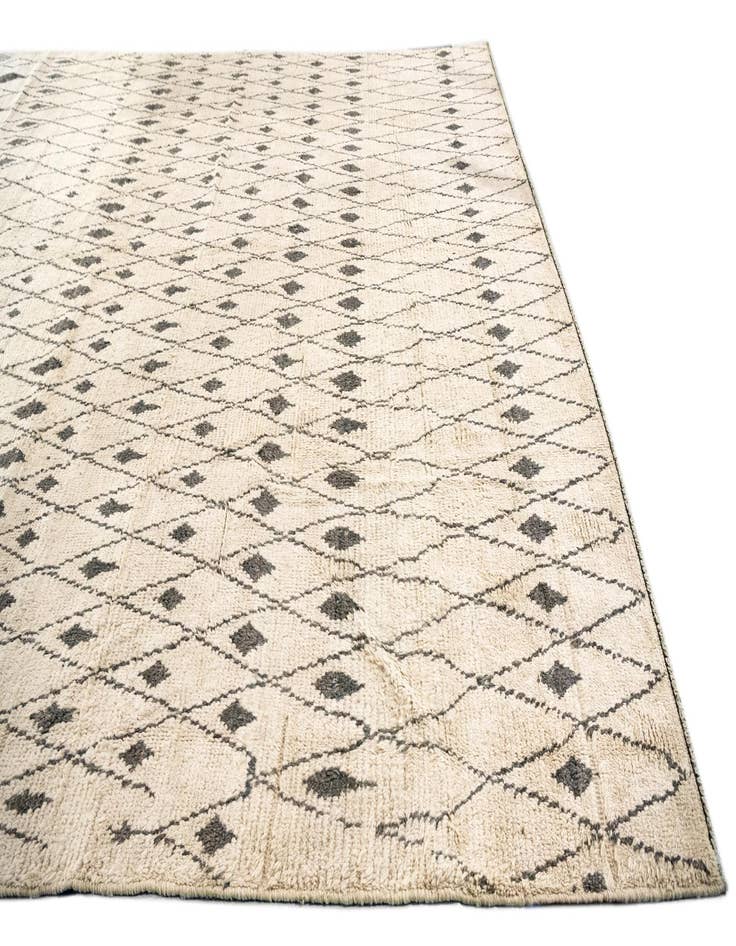 Detail image of  12' 2 x 16'  Hand Knotted Moroccan Wool Rug