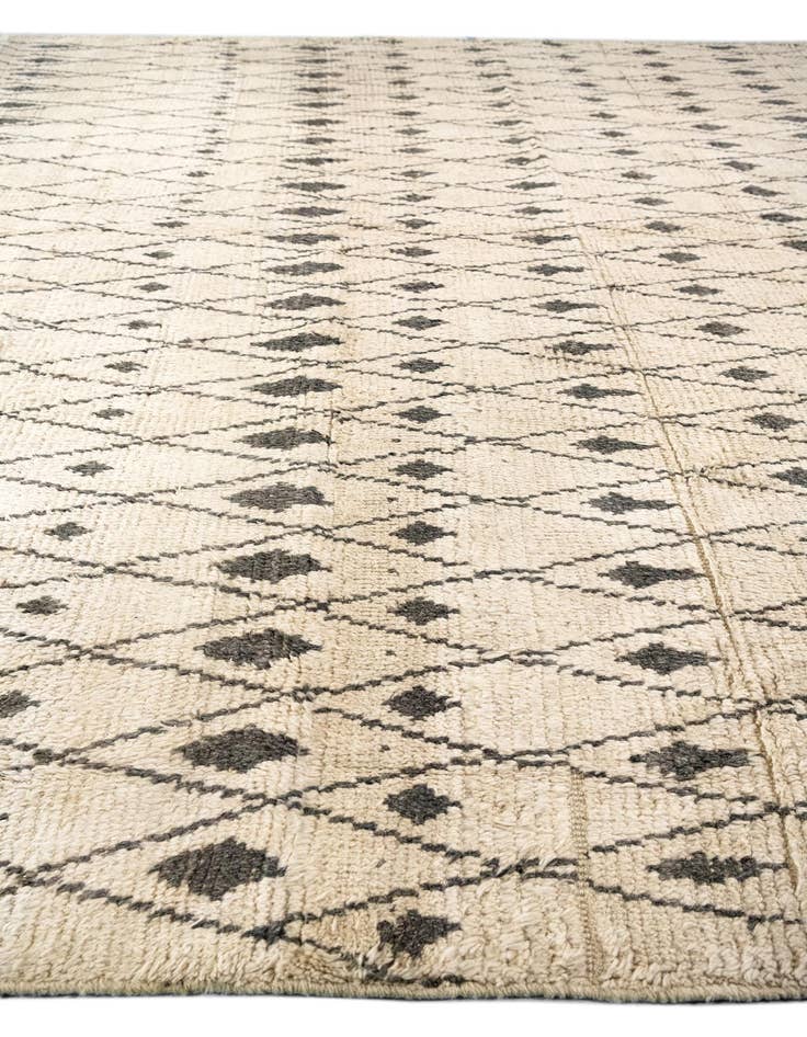 Detail image of  12' 2 x 16'  Hand Knotted Moroccan Wool Rug